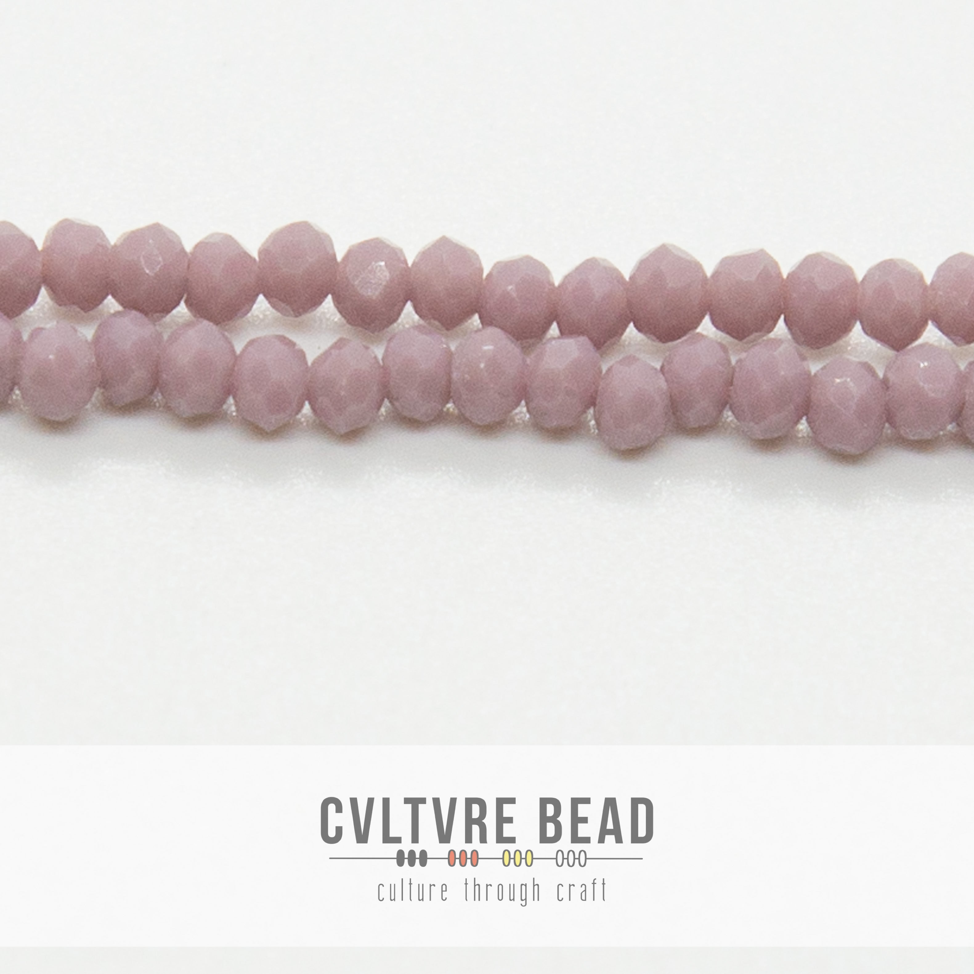 Crystal Lane Rondelle - 1.5x2.5mm - Opaque Mauve